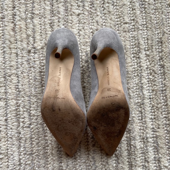 💕Manolo Blahnik BB Suede Pointed Heel - Picture 6 of 7